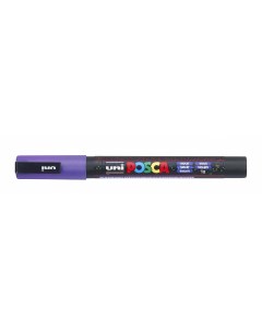 Маркер POSCA PC 3ML 0 9 1 3 мм наконечник пулевидный цвет фиолетовый с блёстками Uni