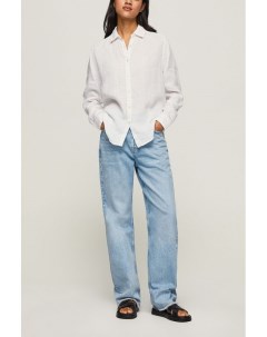 Удлиненная рубашка из льна и хлопка Pepe jeans