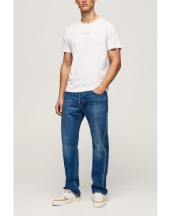 Хлопковая футболка с текстовым принтом Pepe jeans