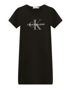 Платье футболка с монограммой бренда Calvin klein jeans