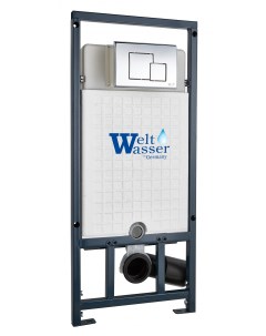 Инсталляция WW MARBERG 507 SE для унитаза с кнопкой квадратный хром Weltwasser