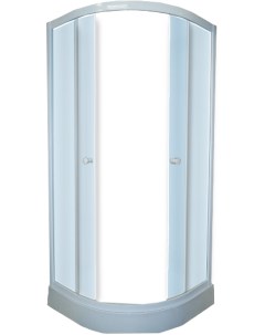 Душевой уголок ZF91 90x90 с поддоном профиль белый стекло матовое Parly