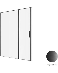 Душевая дверь Priority 160 профиль черный матовый стекло прозрачное Allen brau