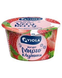 Йогурт с клубникой 2 6 180 г Viola