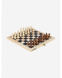 Настольная игра 2 в 1 шахматы шашки Бежевый Torneo