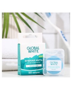 Зубная нить со вкусом мяты Global white