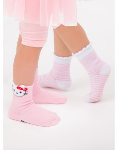 Носки детские трикотажные для девочек 2 пары в комплекте Playtoday newborn-baby