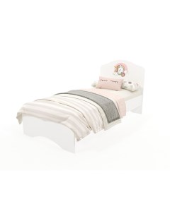 Подростковая кровать классика 1 Единорог 160x90 низкое изножье без ящика Abc-king