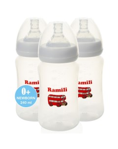 Бутылочка Набор противоколиковых бутылочек Baby 240 мл 3 шт Ramili