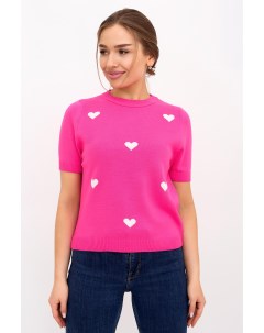 Жен футболка Сердечки Розовый р 44 46 Lika dress