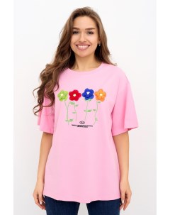 Жен футболка Цветочек Розовый р 48 52 Lika dress