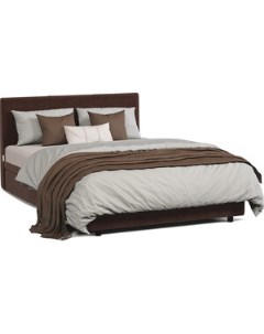 Кровать двуспальная с подъемным механизмом Классика 160 велюр Дрим шоколад Шарм-дизайн