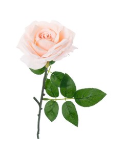 Цветы искусственные Роза 60см цвет светло розовый Flodecor