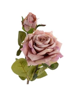 Цветы искусственные Роза 47см цвет светло розовый Flodecor