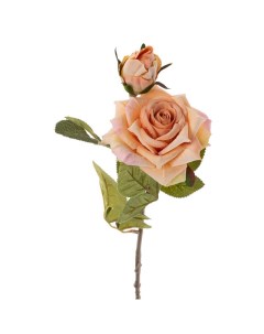 Цветы искусственные Роза 47см цвет шампань Flodecor