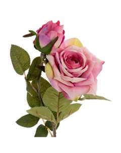 Цветы искусственные Роза 47см цвет розовый Flodecor
