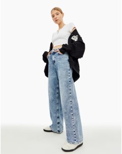 Широкие джинсы Wide leg с высокой талией женские Gloria jeans