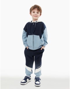 Тёмно синие спортивные брюки Jogger колор блок для мальчика Gloria jeans