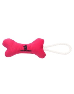 Игрушка для собак мелких и средних пород косточка с канатом ярко розовая 31х9х4 см Mr.kranch