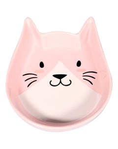 Миска для кошек Мордочка кошки керамическая розовая 250 мл Mr.kranch