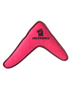 Игрушка для собак средних и крупных пород бумеранг с пищалкой розовый 34х28 5х6 5 см Mr.kranch