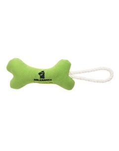 Игрушка для собак мелких и средних пород косточка с канатом зеленая с желтым 31х9х4 см Mr.kranch