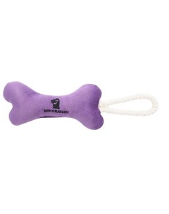 Игрушка для собак мелких и средних пород косточка с канатом фиолетовая 31х9х4 см Mr.kranch