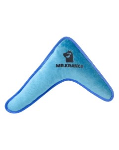 Игрушка для собак мелких и средних пород бумеранг с пищалкой синий 22х19х4 5 см Mr.kranch