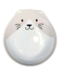 Миска для кошек Мордочка кошки керамическая серая 200 мл Mr.kranch