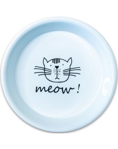 Meow миска для кошек керамическая белая 200 мл Mr.kranch