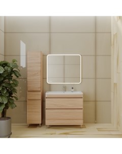 Мебель для ванной Атлантика 90 Люкс PLUS напольная ясень перламутр Style line