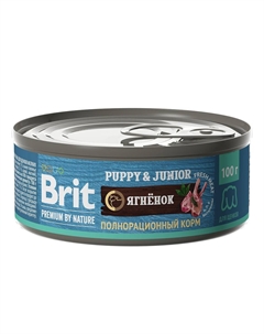 Корм для щенков Premium by Nature ягненок банка 100г Brit*