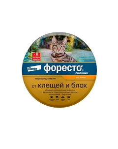 Ошейник для кошек Форесто от клещей, блох и вшей, защита 8 месяцев Elanco