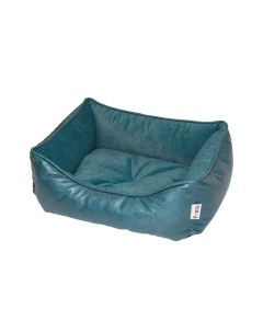 Лежак для животных Leather 70х60х23см изумрудно зеленый Foxie