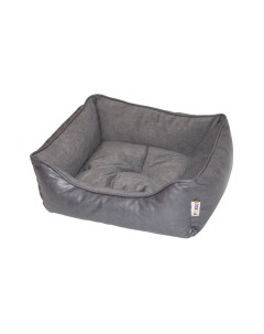 Лежак для животных Leather 60х50х18см дымчато серый Foxie