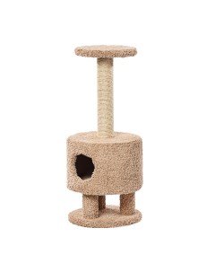 Домик для кошек Круглый на ножках ковролиновый Пушок