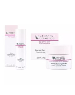 Набор средств для чувствительной кожи лица концентрат 30 мл крем 50 мл Janssen cosmetics