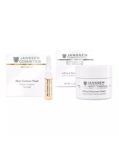 Набор средств для лица и век Восстановление и питание сыворотка 2 мл х 7 шт крем 50 мл Janssen cosmetics