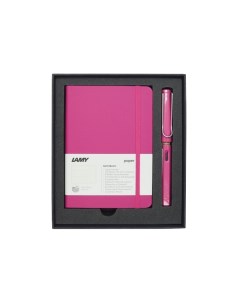 Набор ручка перьевая Safari Розовый Записная книжка мягкий переплет А5 розовый Lamy