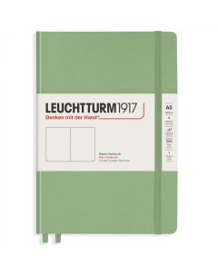 Записная книжка нелинованная Leuchtturm A5 251 стр твердая обложка пастельный зеленый Leuchtturm1917