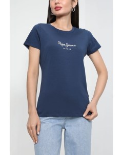 Хлопковая футболка с логотипом Pepe jeans