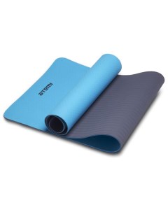 Коврик для йоги и фитнеса AYM13B TPE 173х61х0 4 см серо голубой Atemi