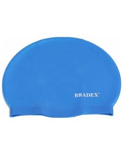Шапочка для плавания силиконовая синяя SF 0328 Bradex