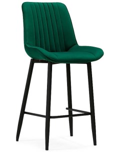 Барный стул Седа велюр зеленый черный Bravo