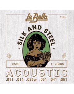 Струны для акустической гитары La Bella 710L Silk Steel La bella