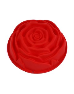 Форма для выпечки Rose силиконовая 16 17 см красная Guffman