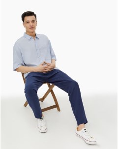 Синие льняные брюки Comfort мужские Gloria jeans