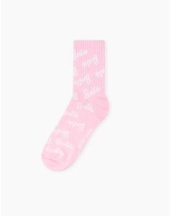 Светло розовые носки с надписями Gloria jeans