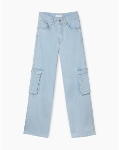 Широкие джинсы Wide leg Cargo с карманами с высокой талией Gloria jeans