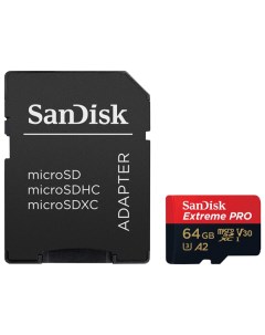 Карта памяти MicroSD SanDisk 64GB ExtremePro UHS I U3 V30 SDSQXCY 064G GN6MA 64GB ExtremePro UHS I U Sandisk